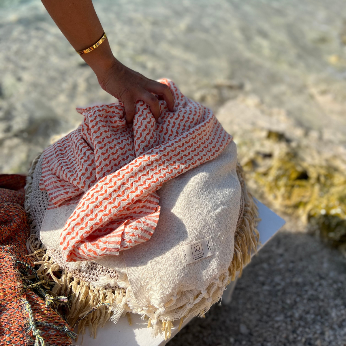 Manta para decorar Sun Naranja - Colección Briza