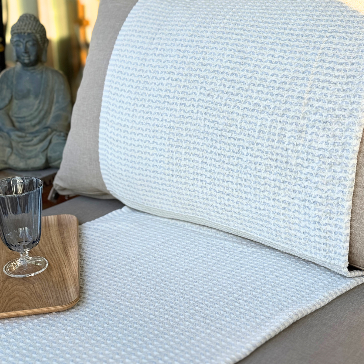 Manta para decorar Nebbia Gris - Colección Briza