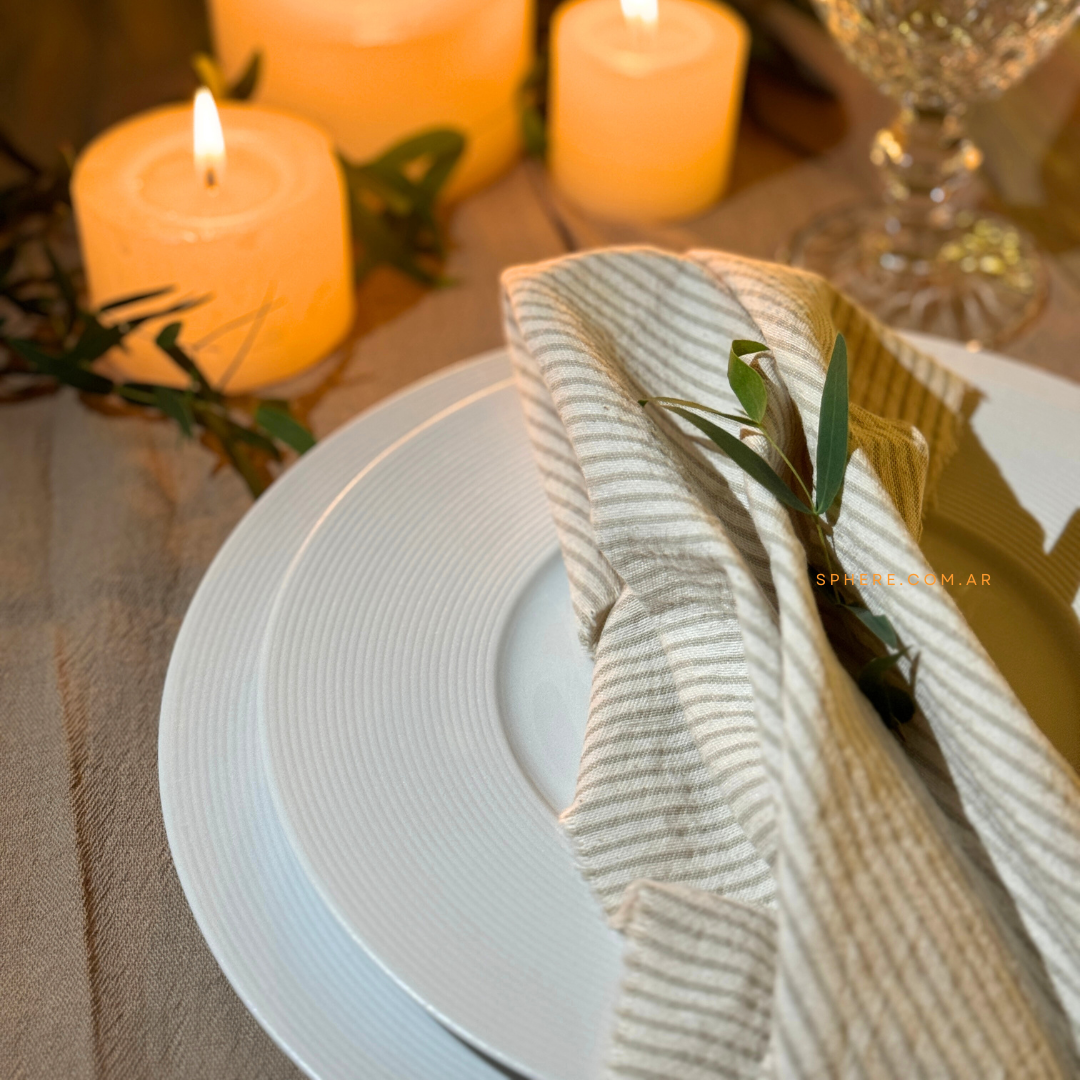 Juego de Platos de porcelana color blanco modelo Milos