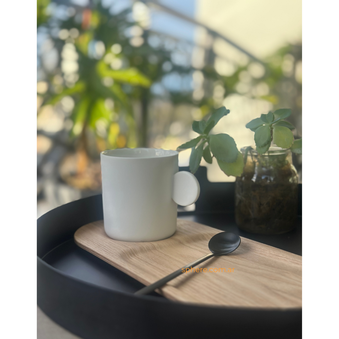 Mug taza de porcelana  de porcelana color off white