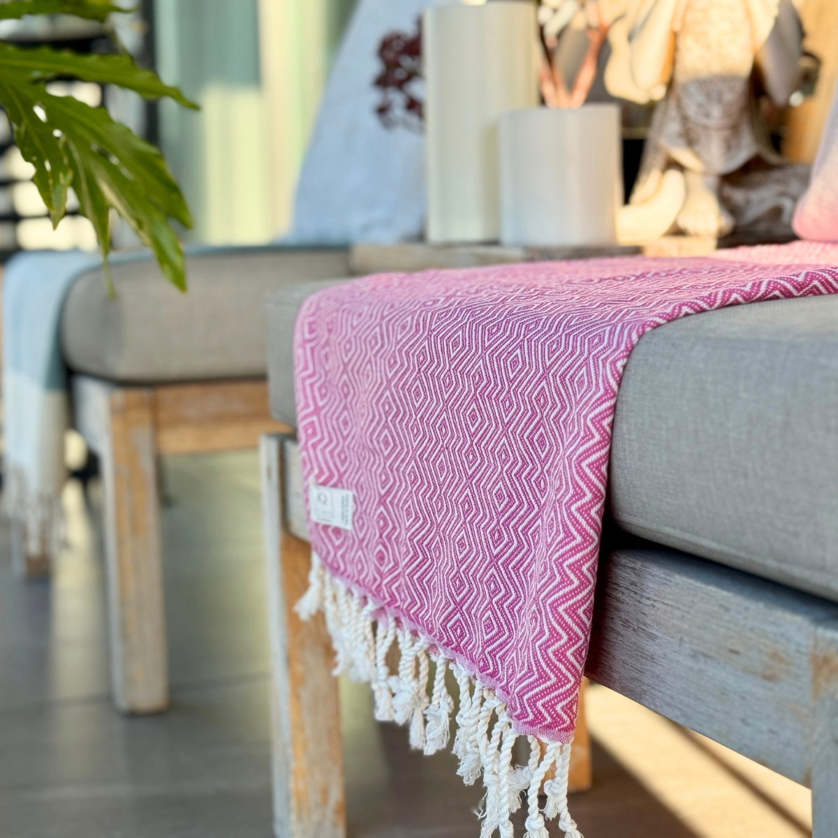 Manta para decorar Rosé Pink - Colección Briza