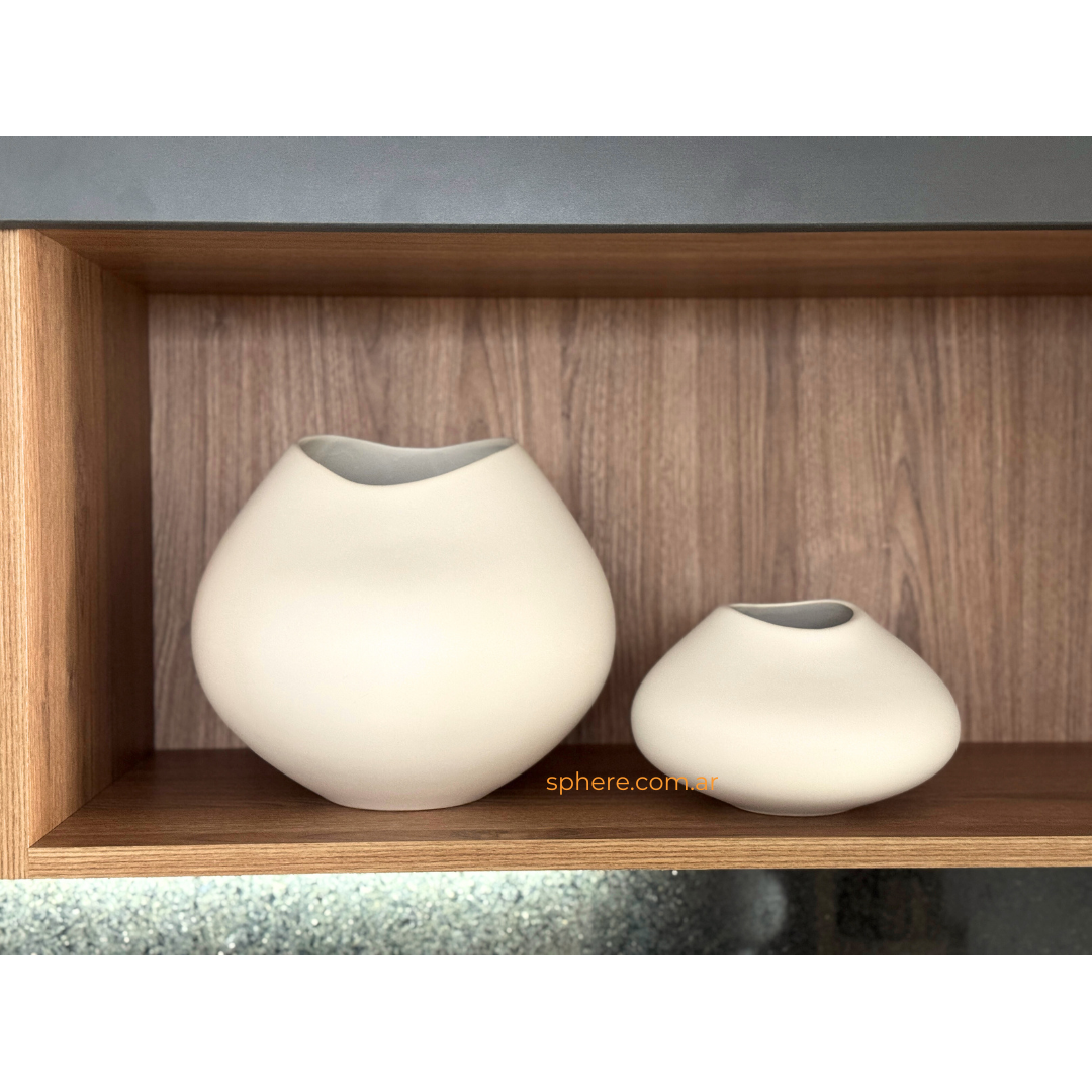 Jarron blanco Camboya para decorar