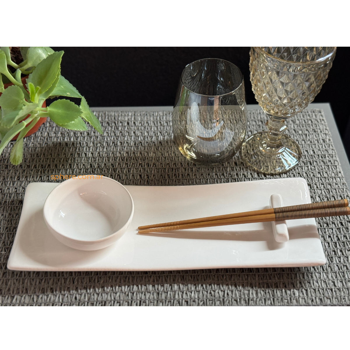 Plato para Sushi Zen Blanco