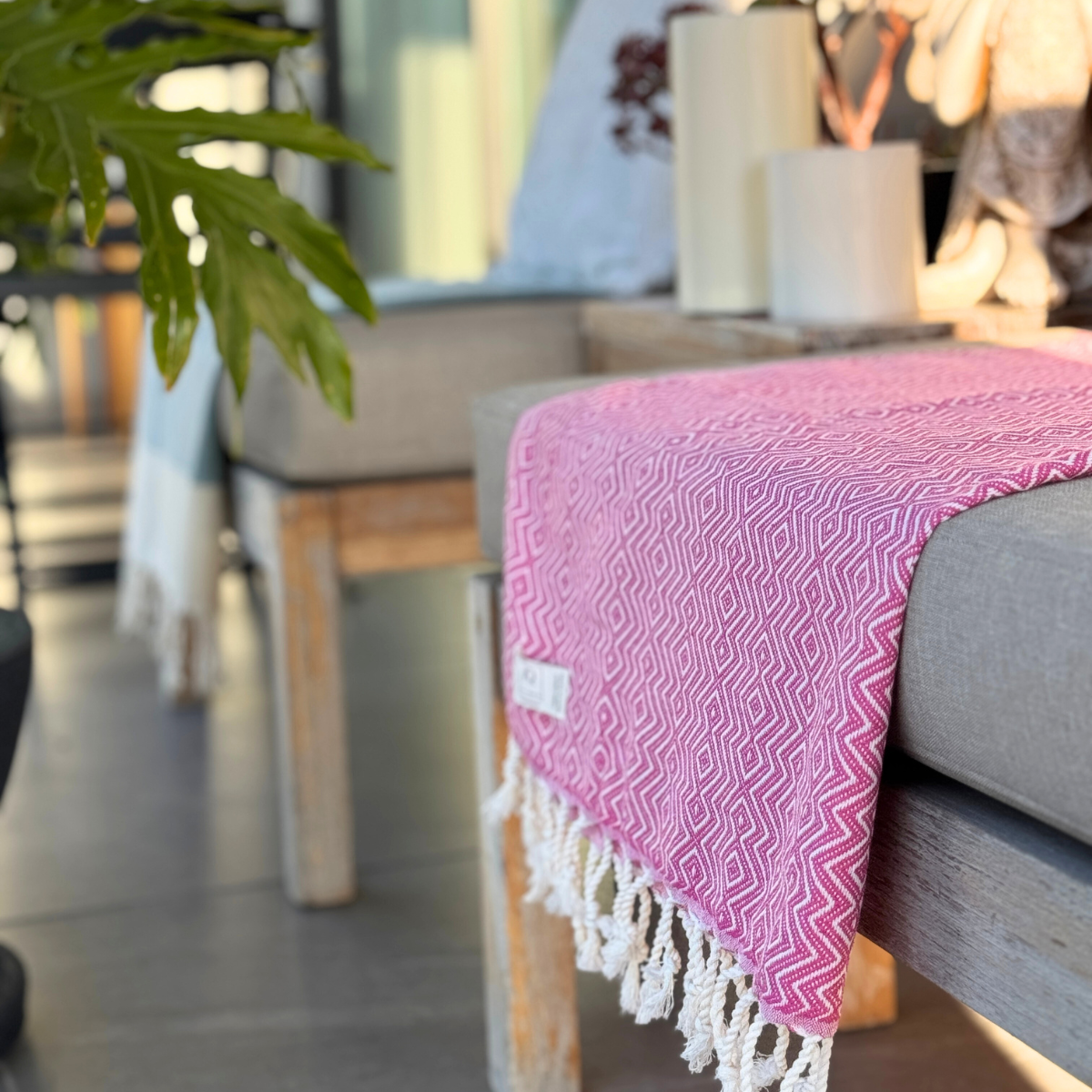 Manta para decorar Rosé Pink - Colección Briza