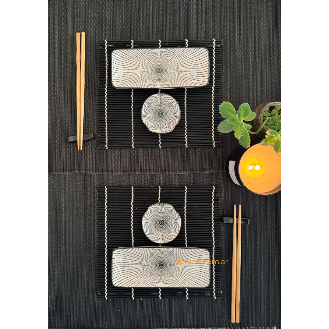 Juego de dos Sets de Sushi Noir (para 2 personas)