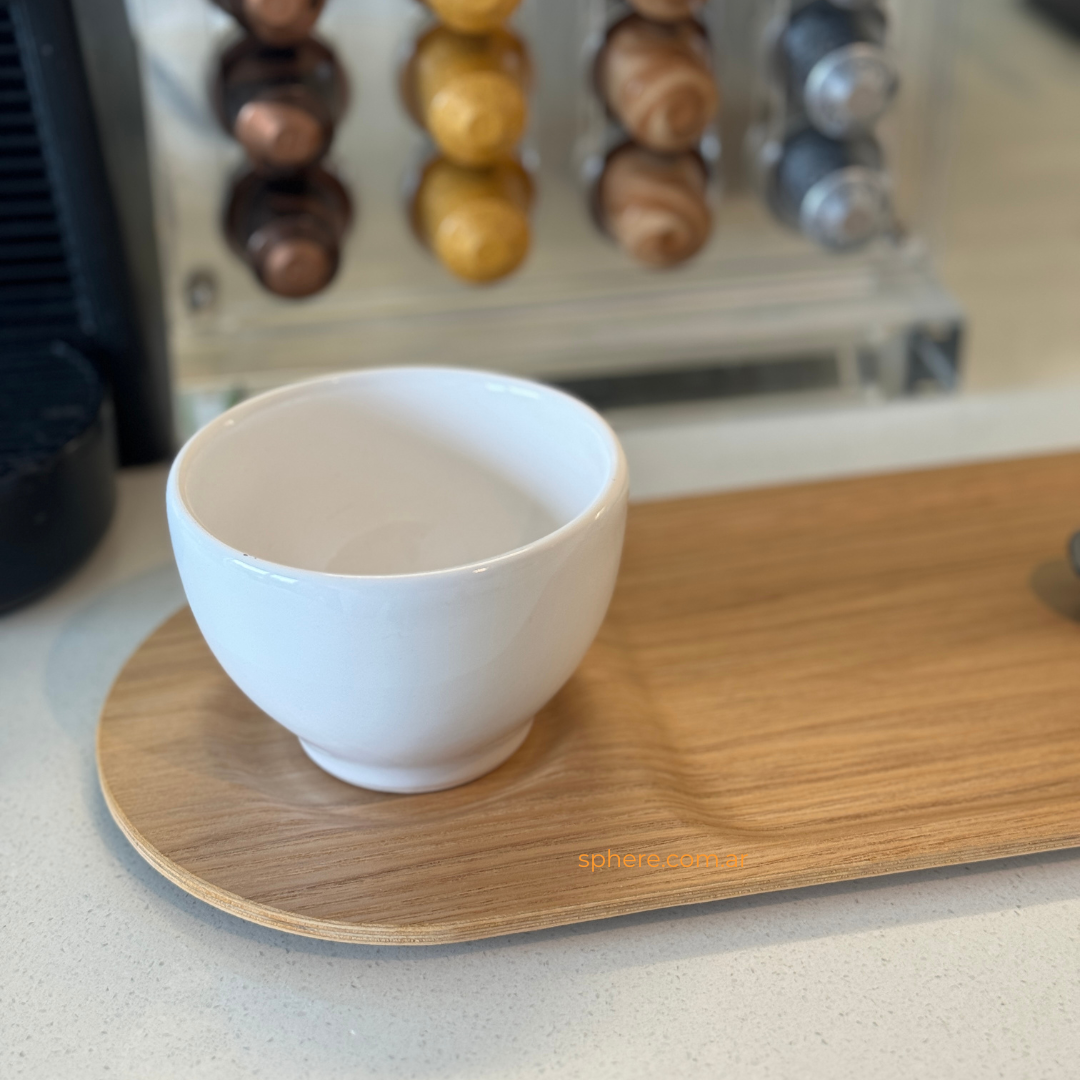 Set de 4 Cuencos off white para cafe doble y te Asha (brillante)