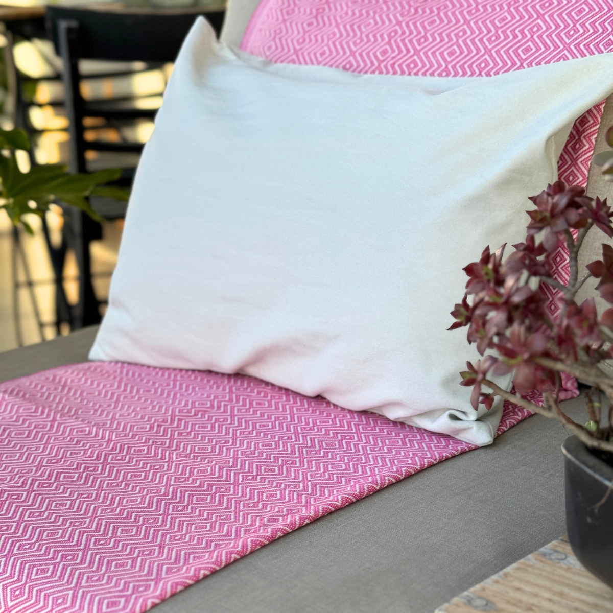 Manta para decorar Rosé Pink - Colección Briza