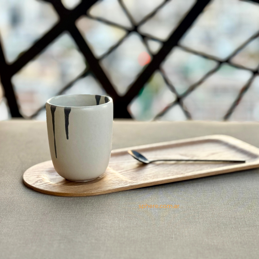 Juego de 4 tazas Cuencos para cafe color off white Macchia