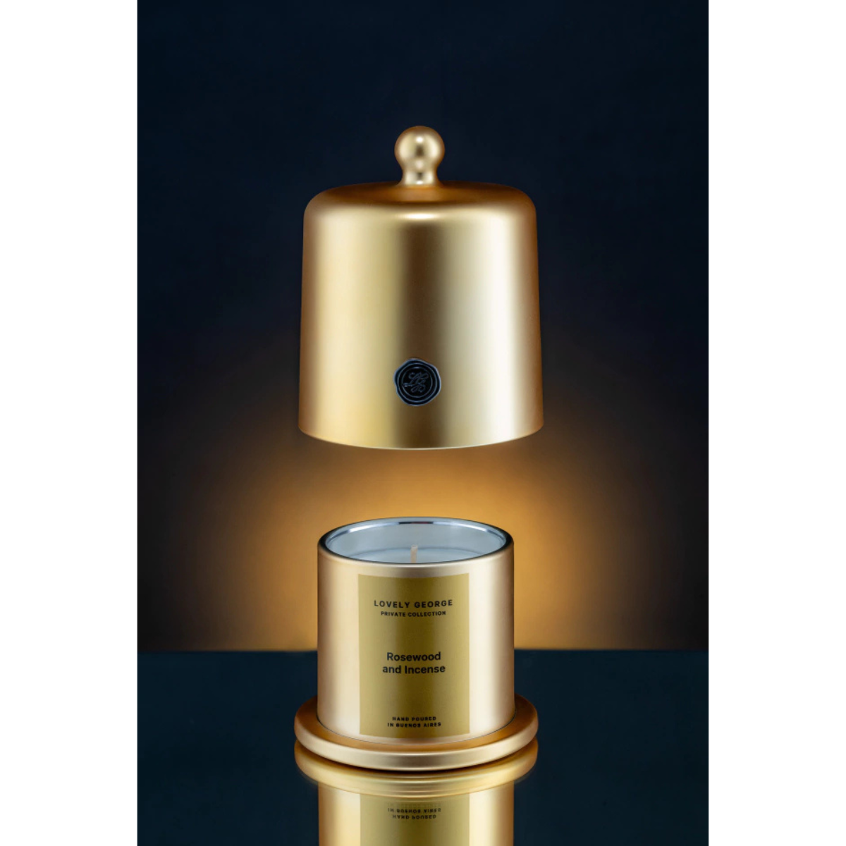 Velas aromatica con campana dorada Gold Dome Dorada