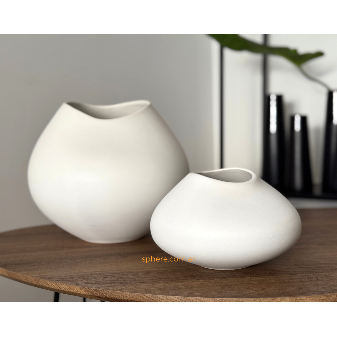 Jarron blanco Camboya para decorar