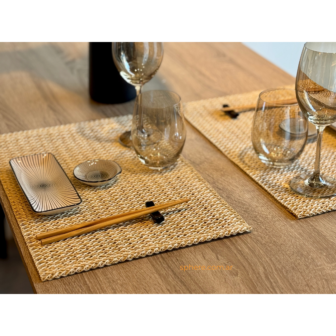 Individual rectangular Blé - Pack de 6