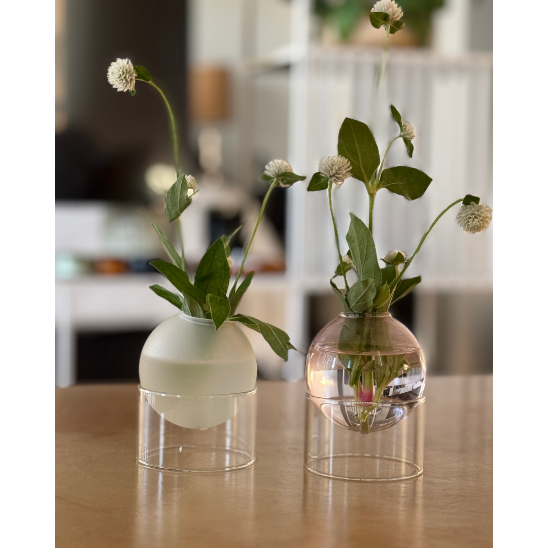 Juego de 2 Floreros de vidrio Astro Bloom
