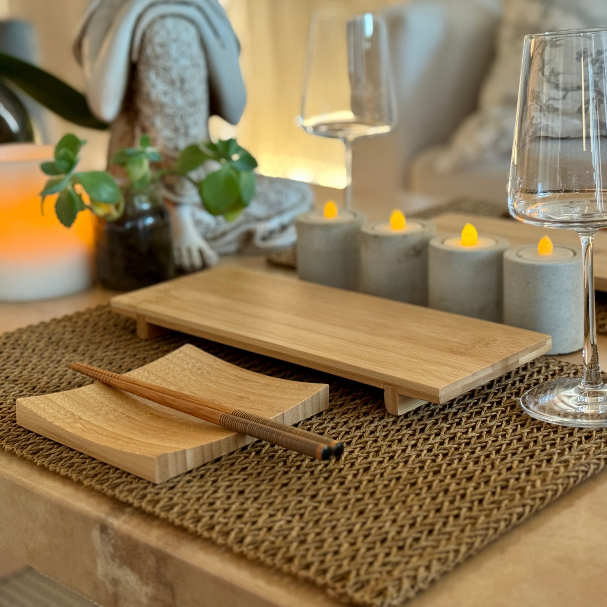 Set de Sushi en Bambú Natural