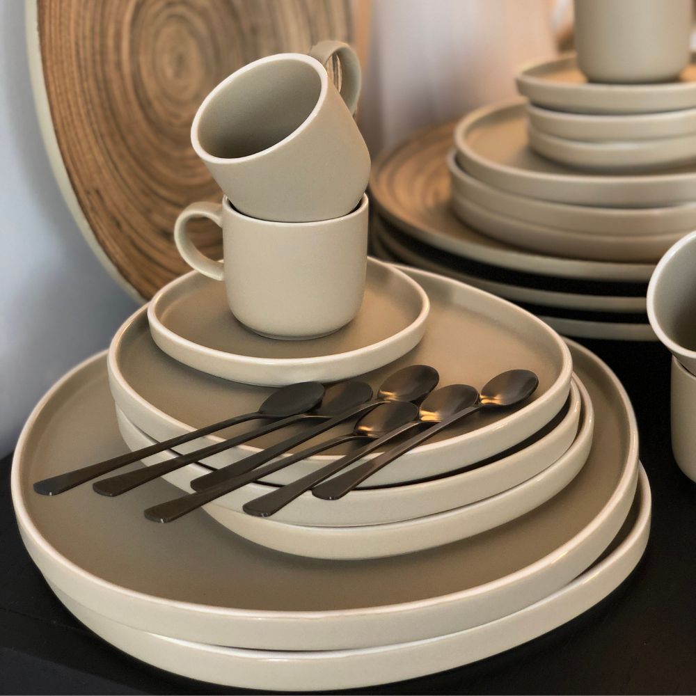 Cucharas negras para café y té Innan - Pack de 6 unidades