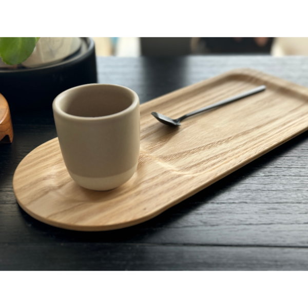 Bandeja Essenza de madera para tazas y cuencos de cafe/té