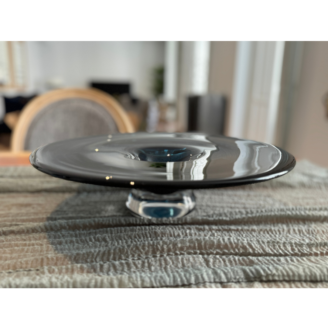 Centro de Mesa Cobalt de vidrio de alto espesor. Edición Limitada