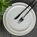 Juego de platos Bianco para 6 personas de porcelana off white