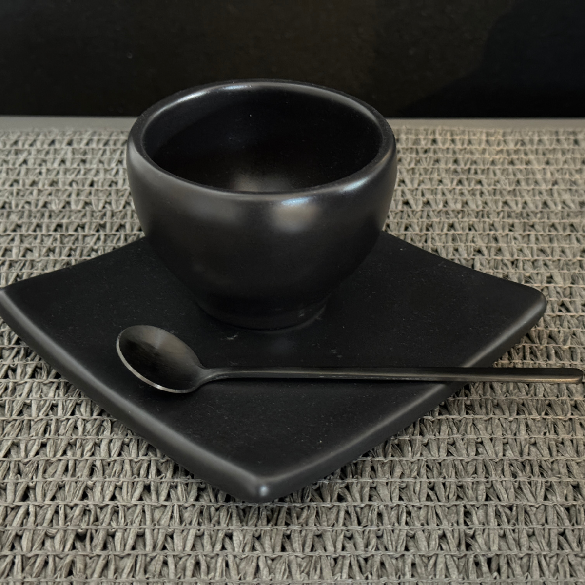 Cucharas negras para café y té Ronde - Pack de 6 unidades