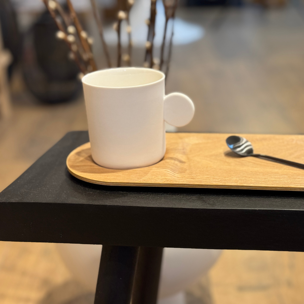 Mug de porcelana  de porcelana color off white