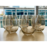 Juego de 6 Vasos transparentes color champagne Brillant