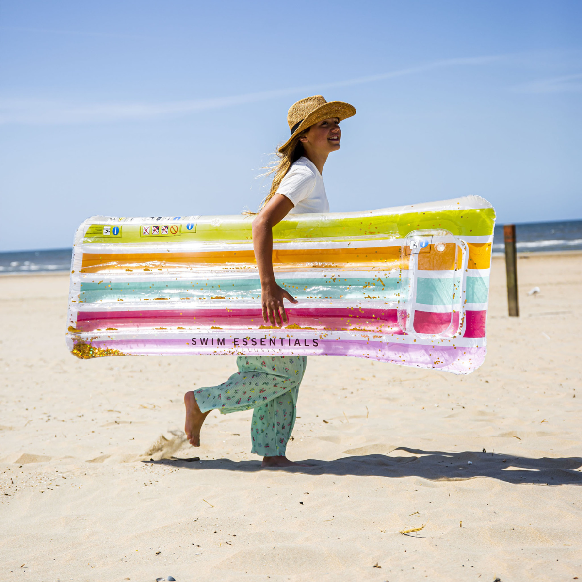 Colchón Inflable Rainbow – Diseño Arcoíris 🌈