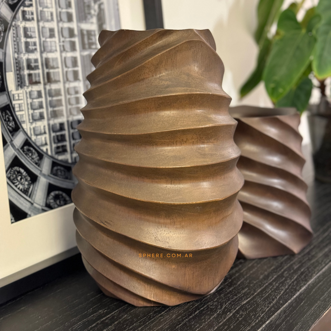 Cuencos de Madera Mae (alto)