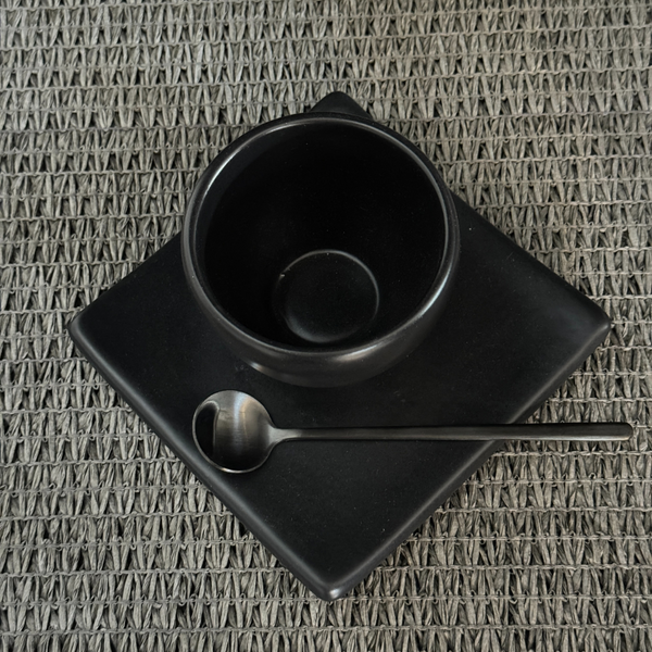 Cucharas negras para café y té Ronde - Pack de 6 unidades