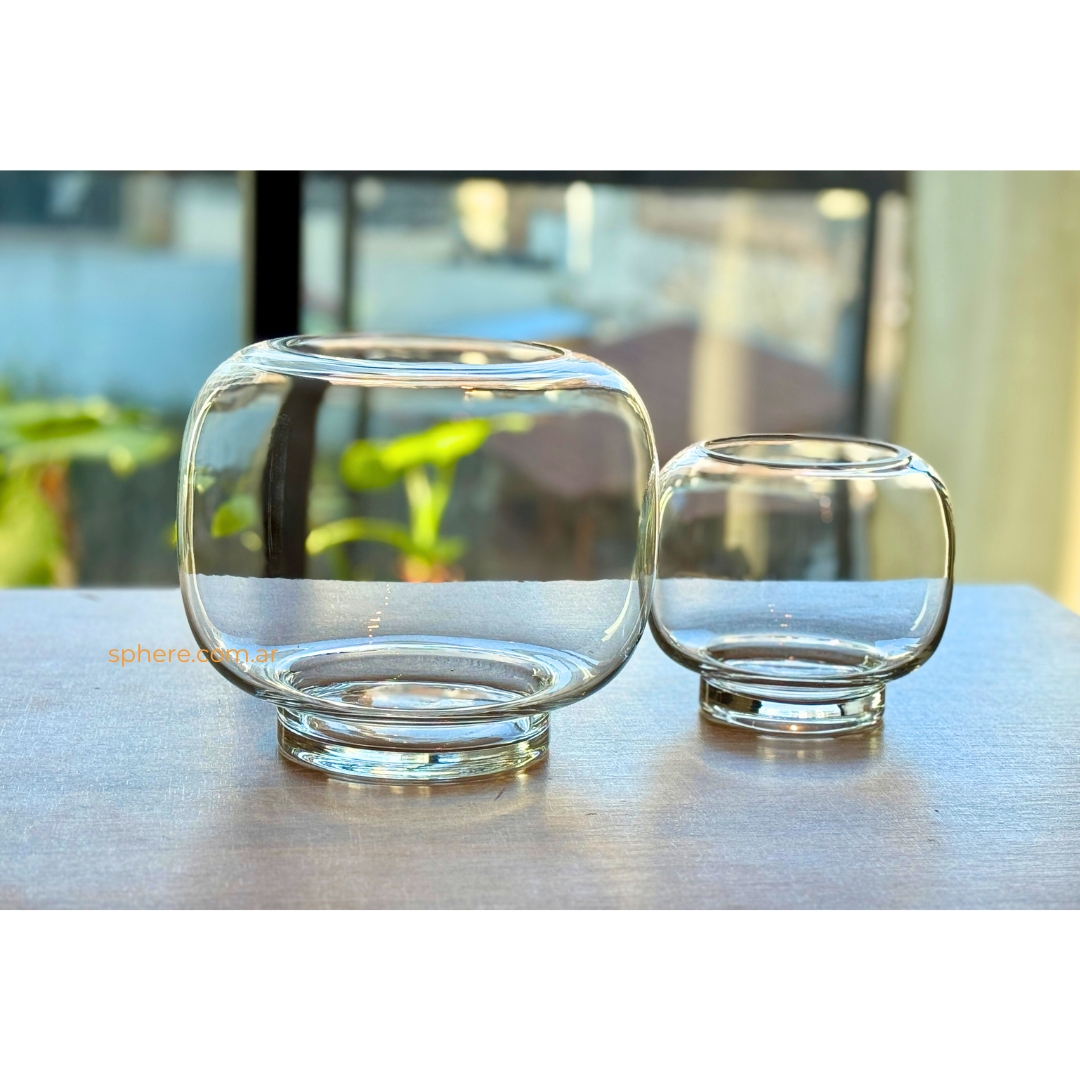 Fanal florero de Vidrio Transparente Halo