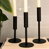 Juego de 3 Candelabros negros Fika