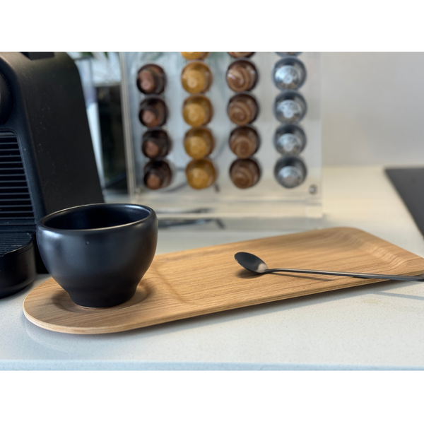 Bandeja Essenza de madera para tazas y cuencos de cafe/té