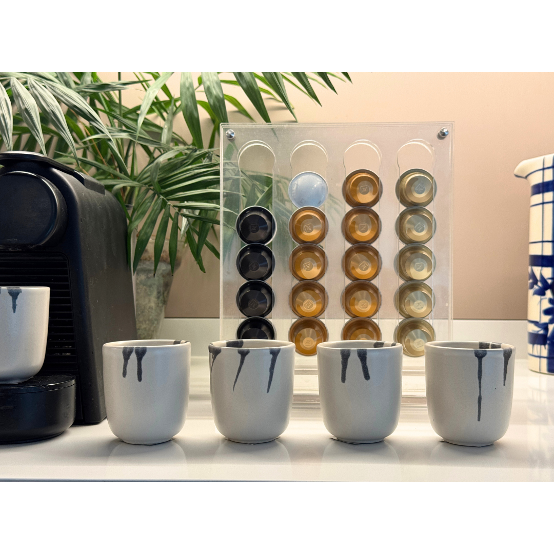 Juego de 4 Cuencos para cafe color off white Macchia