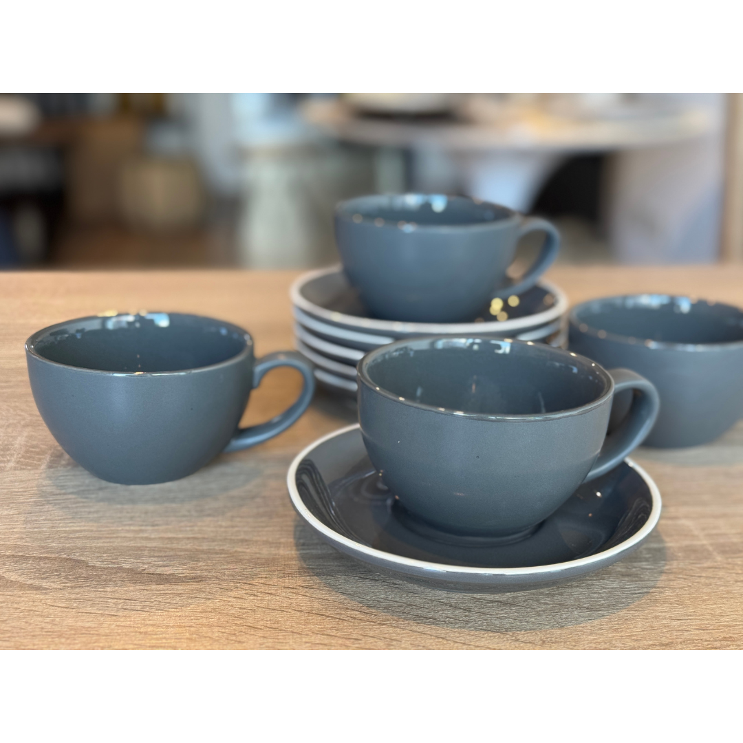 Juego de 6 tazas grises Brew