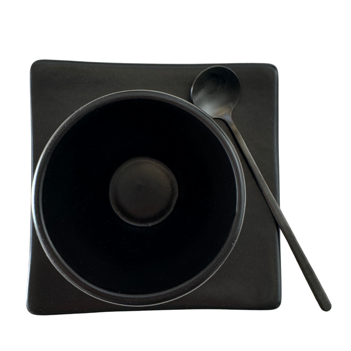 Cucharas negras para café y té Ronde - Pack de 6 unidades