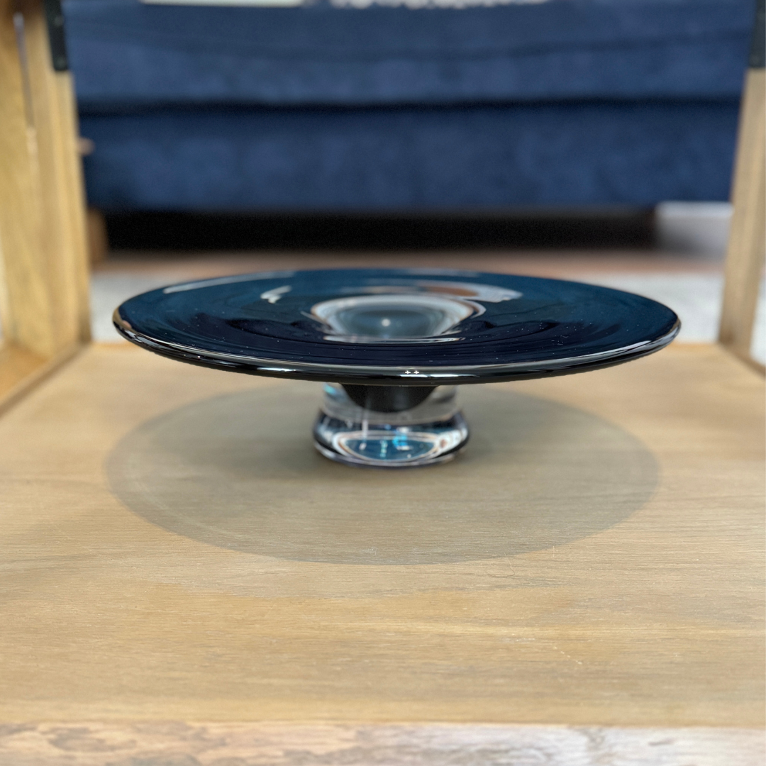 Centro de Mesa Cobalt de vidrio de alto espesor. Edición Limitada