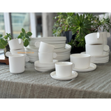 Juego de platos Bianco para 6 personas de porcelana off white