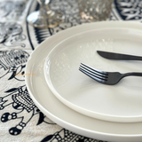 Juego de platos Bianco para 6 personas de porcelana off white