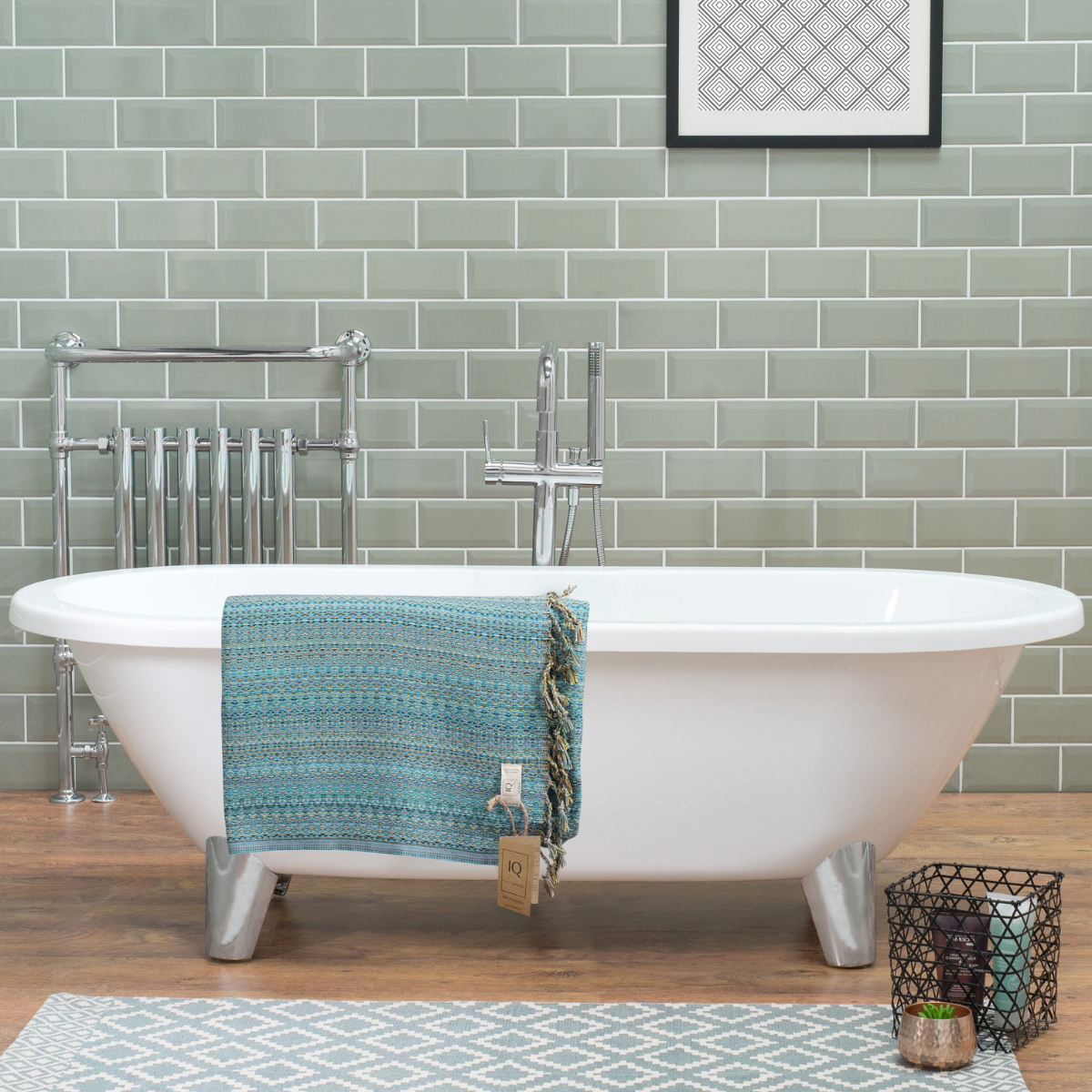 Manta para decorar Oasis Celeste  - Colección Briza