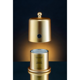 Velas aromatica con campana cristal Gold Dome Dorada