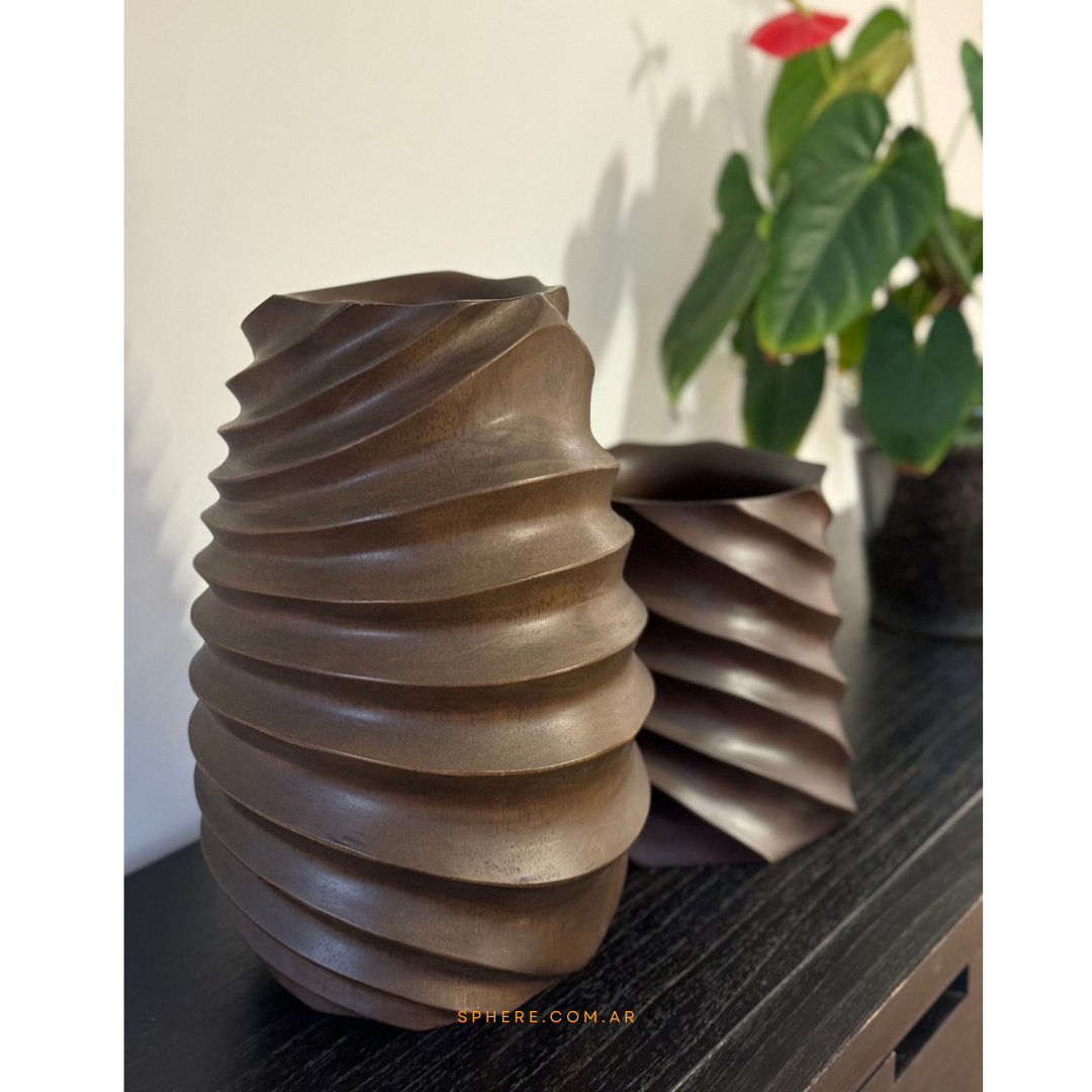 Cuencos de Madera Mae (alto)