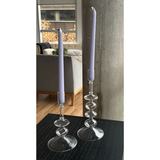 Candelabro de vidrio transparente Niza