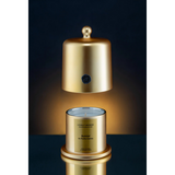 Velas aromatica con campana cristal Gold Dome Dorada