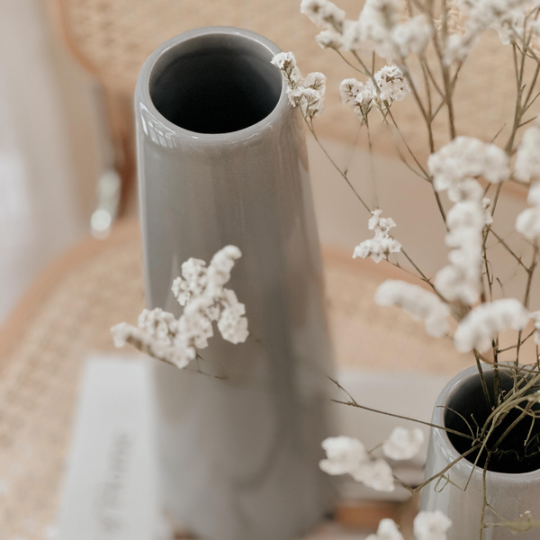 Florero cónico Vienn Gris