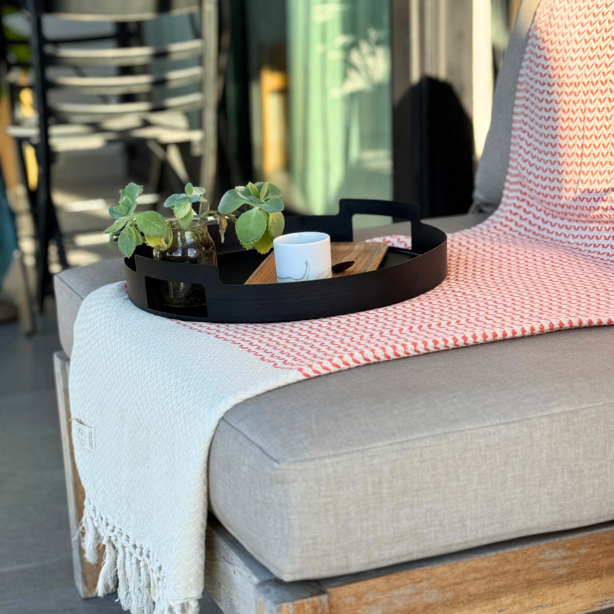 Manta para decorar Sun Naranja - Colección Briza