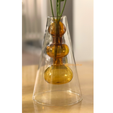 Floreros de vidrio Amber Stack - Colección Bloom