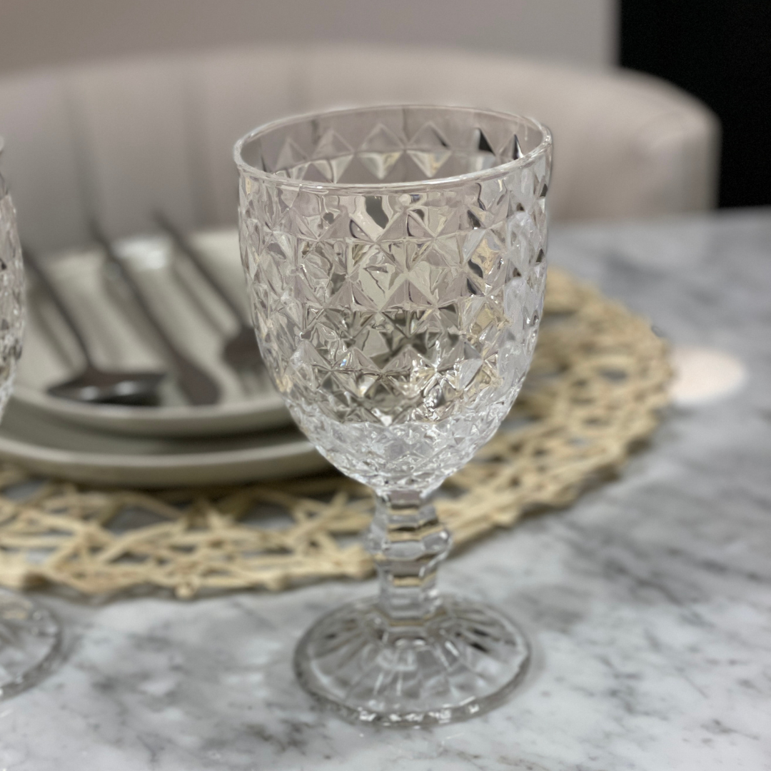 Set de 6 Copas transparentes con relieve Taormina