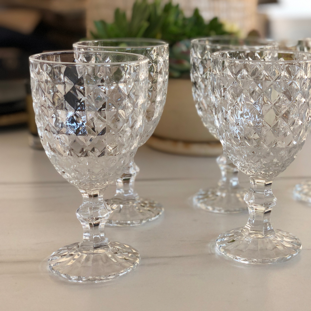 Set de 6 Copas transparentes con relieve Taormina