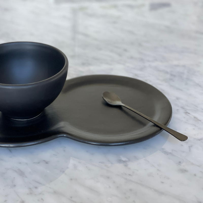 Cucharas negras para café y té Innan - Pack de 6 unidades